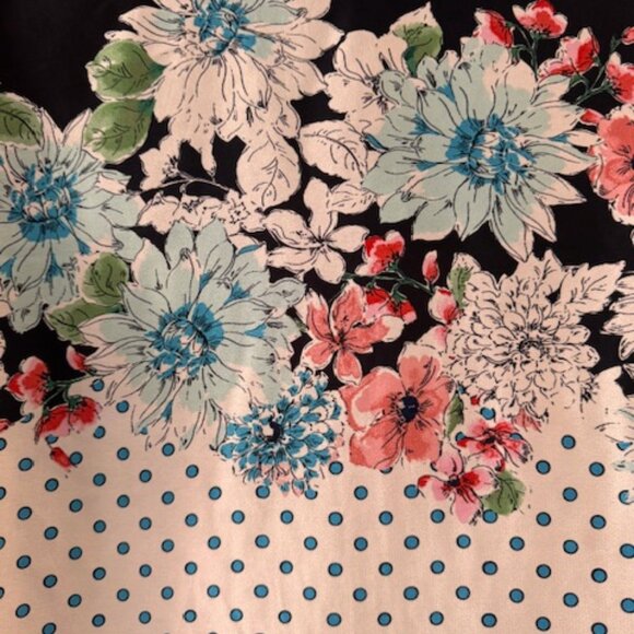 ZARA BASIC – Blusa floral con lunares (Satin blouse with a mix of florals) - Picture 5 of 7